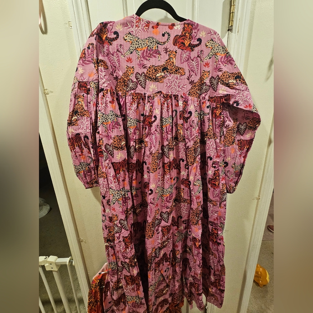 Printfresh Feline Fatale- Day Tripper Dress Lovely Lilac Size Small Nwt - Picture 2 of 3